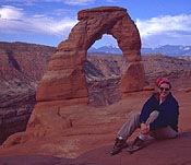 Sara with arch