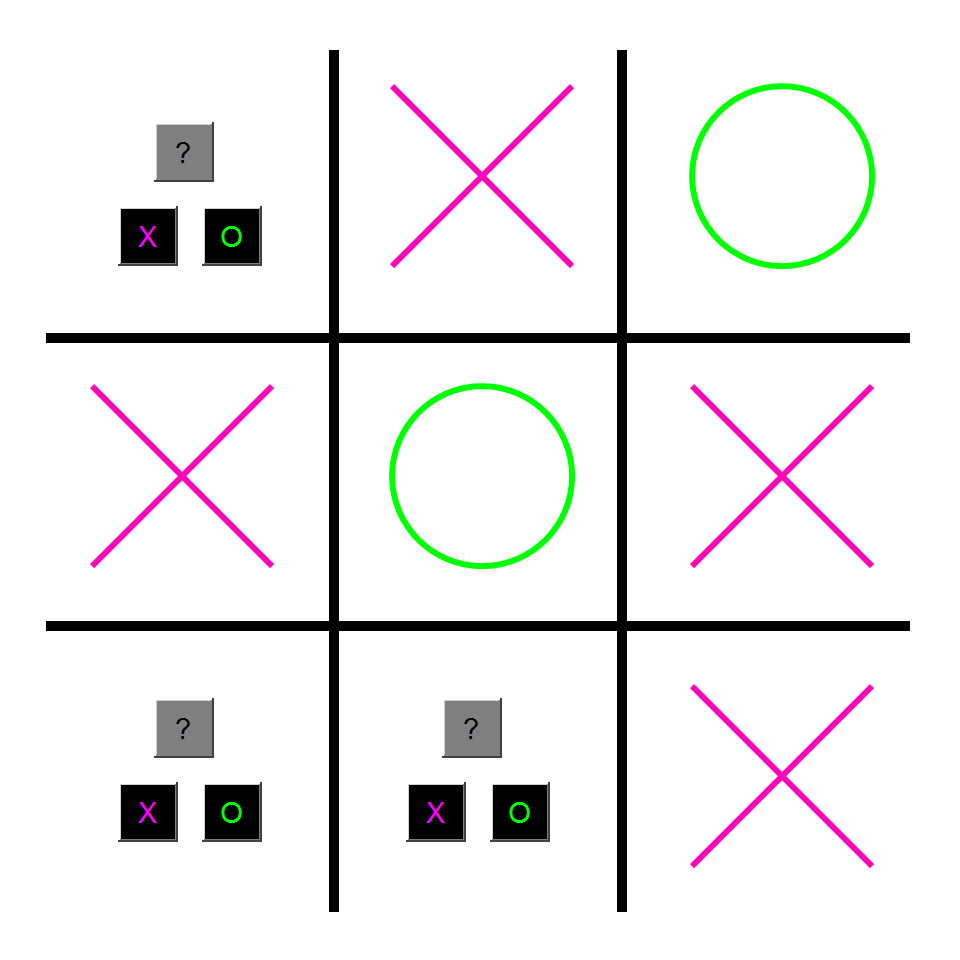 Picture of tic-tac-toe board